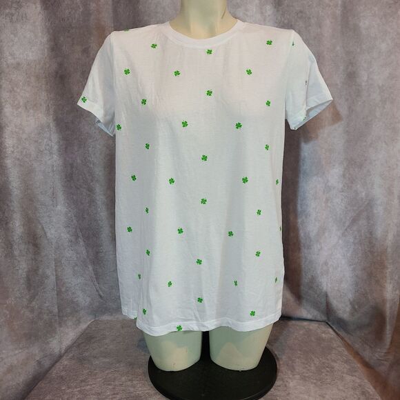 Halogen Clover Print Tee Size Medium - Picture 2 of 5